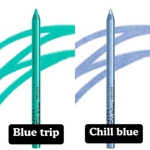 NYX EPIC WEAR WATERPROOF EYELINER STICKS Bundle of 2 Blue Trip and Chill Blue